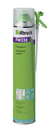 Grön och vit sprayburk med texten "FLEXSKUM FM330" och ett munstycke på sidan.