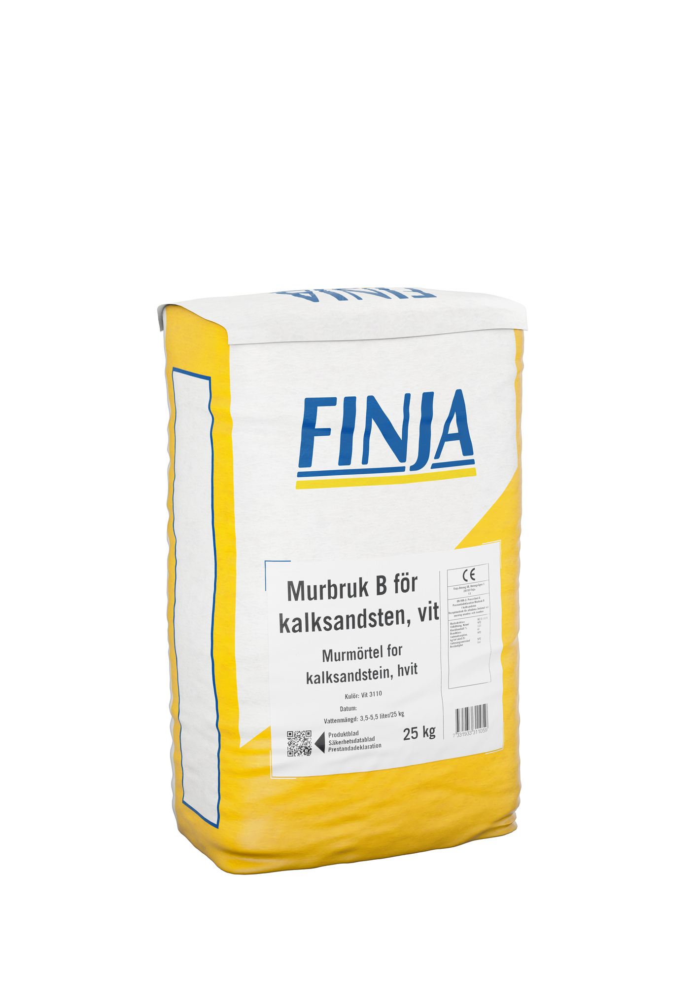 MURBRUK B FÖR KALKSANDSTEN VIT 25 KG - Finja