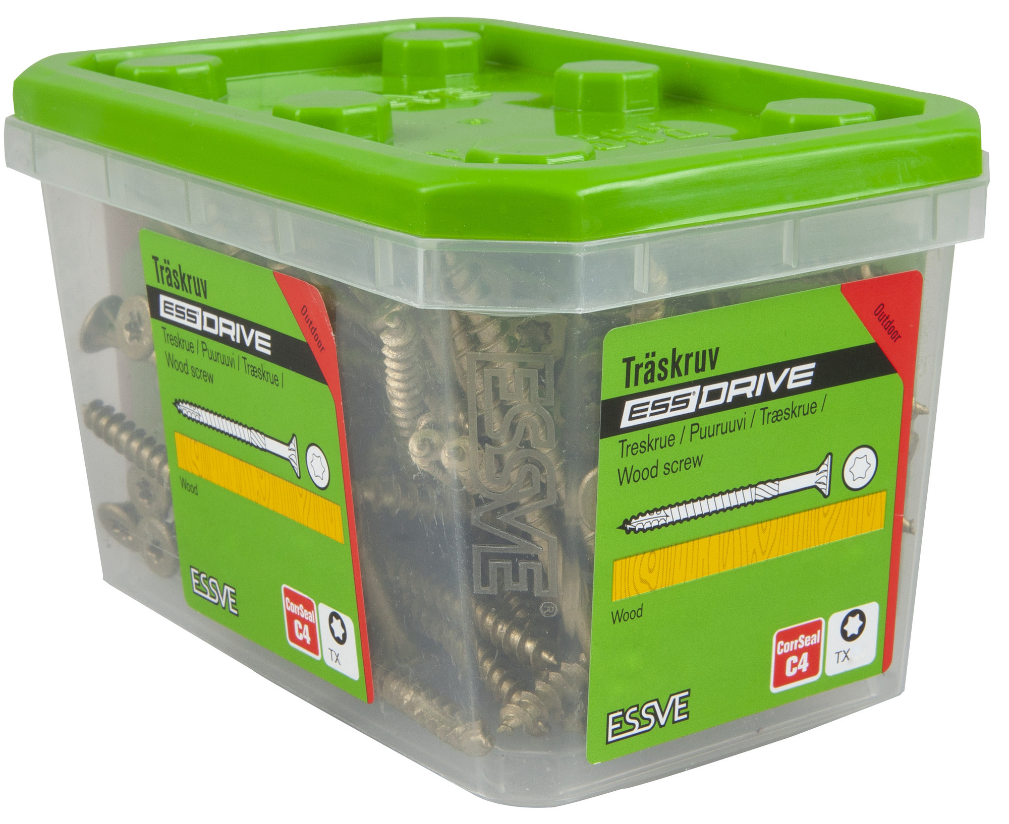 TRÄSKRUV ESSDRIVE FÖRSÄNKT, CORRSEAL - ESSVE